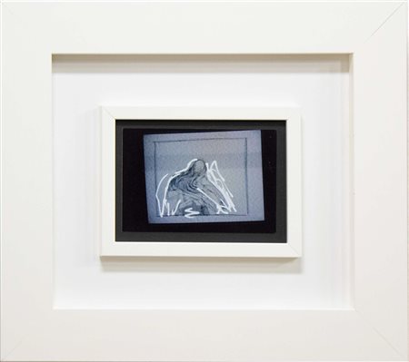 Mario Schifano, Senza titolo, 1990-97,tecnica mista su fotografia, 10x15 cm,...