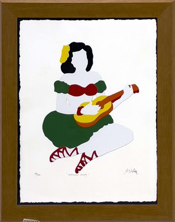 Marco Lodola, Honolulu baby, anni Duemila, serigrafia su carta fustellata,...