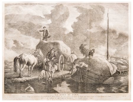 Philips Wouwerman (1619 - 1668) , da
Le Port au Foin, 1748