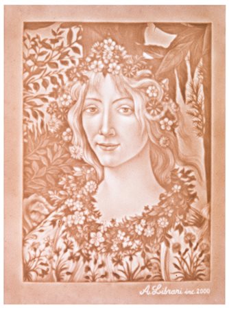 Annarita Librari (1950) , per Cartiere Miliani, Fabriano
La Primavera, da Botticelli, 2000