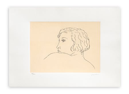GIORGIO DE CHIRICO (1888-1978) - Profilo di donna, 1971