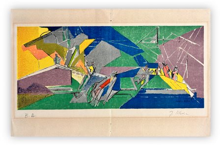 JACQUES VILLON (1875-1963) - Du blé à la paille, 1948 circa