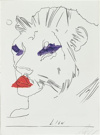 Andy Warhol (1928 - 1987) LION fotolitografia a 4 colori offset su...