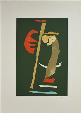 Andre' Lanskoy (1902 - 1976) SENZA TITOLO serigrafia, cm 100x70; es. 71/100...