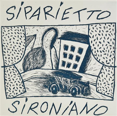 Bruno Donzelli (1941) SIPARIETTO SIRONIANO acquaforte-acquatinta, cm 19x19,...