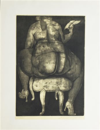 Ernst Fuchs (1930 - 2015) LIEBESBRIEF,1968 acquaforte, cm 45,3x30,1, su...