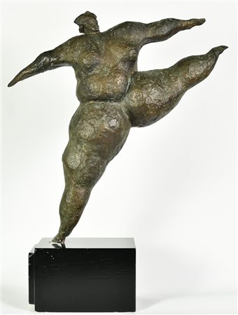 Matteo Lo Greco LA DANZATRICE bronzo, cm 67x52x16; es. I/VII firma e tiratura...