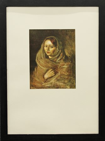 GIORGIO DE CHIRICO, "Donna Velata", ripreso dal dipinto del 1945