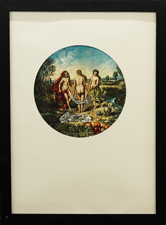 GIORGIO DE CHIRICO, "Le tre Grazie", ripreso dal dipinto del 1948