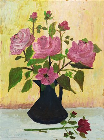 R. SEMINARA "Vaso di fiori", anni 80