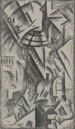 Carlo Carrà (Quargnento 1881-Milano 1966)  - La Galleria di Milano, 1949