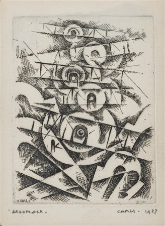 Tullio Crali (Igalo Montenegro 1910-Milano 2000)  - Aereoplani, 1927