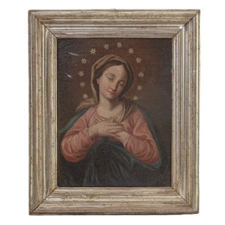  
Vergine Orante fine XVII/XVIII secolo
dipinto ad olio su tela 35,5 x 27,5 cm