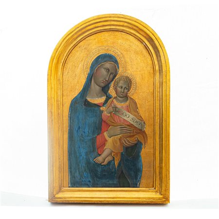  
Madonna con Bambino metà XX secolo
dipinto a tempera su tavola 50 x 30 cm