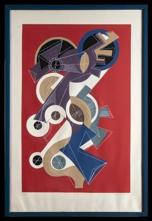 UMBERTO MASTROIANNI (Fontana Liri, 1910 - Marino, 1998) 
Senza titolo  
Litografia a rilievo, 89 x 59 cm 