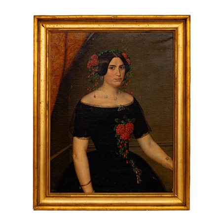  
Dama in nero, seconda metà XIX secolo
dipinto ad olio su tela 95 x 74 cm