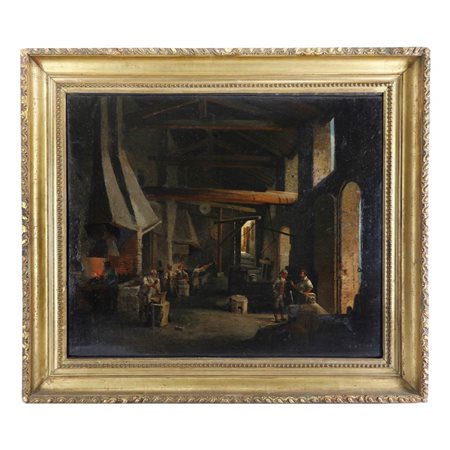  
Interno di fucina XIX secolo
dipinto ad olio su tela 55 x 67