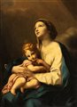 CARLO CIGNANI (seguace di) (Bologna, 1628 - Forlì , 1719) 
Vergine col Bambino prima metà XVIII secolo
Olio su tela cm. 93,5x97. Con cornice