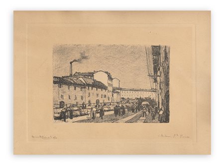DOMENICO DE BERNARDI (1892-1963) - Milano. P.ta Ticinese