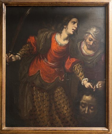 Maestro toscano del XVII secolo, Giuditta con la testa di Oloferne.