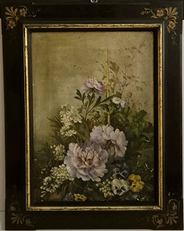 Pittrice della seconda metà del XIX secolo. Composizione floreale.