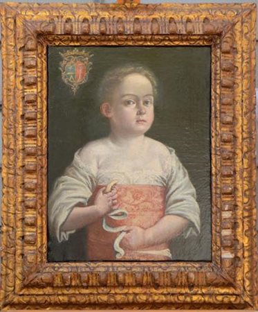 Scuola emiliana della seconda metà del XVII secolo. Ritratto di bambino.