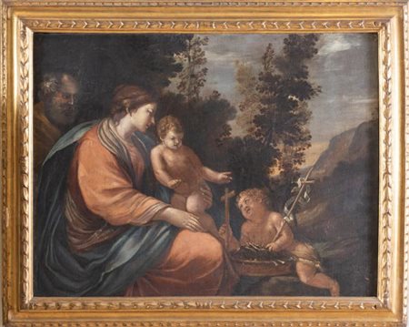 Maestro del XVII secolo. Sacra Famiglia con San Giovannino.