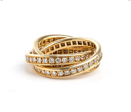 CARTIER  
Collezione Trinity: anello in oro e diamanti 
 