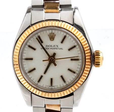 ROLEX  
Oyster Perpetual Lady: orologio da polso in acciaio e oro 1973
 