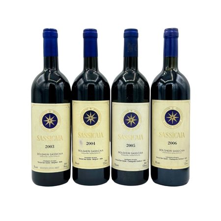  
Tenuta San Guido, Sassicaia 2003-2004-2005-2006
Italy-Tuscany 0,75