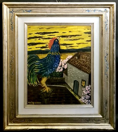 Giuseppe Migneco (Messina 1909 - Milano 1997). Gallo all'alba.