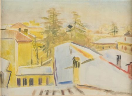 Ilario Rossi (Bologna 1911 - 1994). Paesaggio.