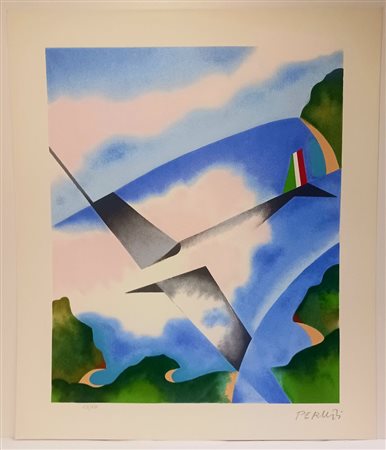 Osvaldo Peruzzi (Milano 1907 - Livorno 2004). Volo sulle nuvole.