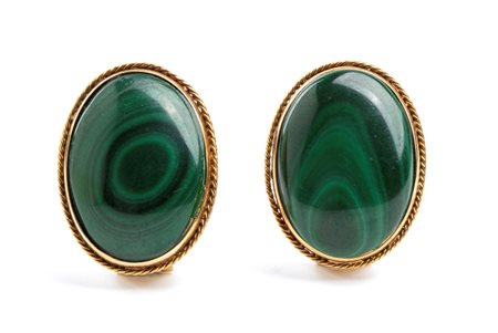  
Orecchini in oro e malachite 
 