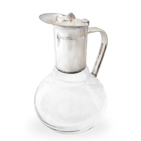 Fleuron - Caraffa in silver plated e vetro