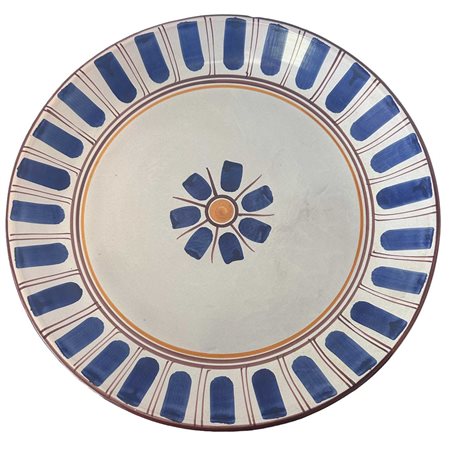 Piatto in maiolica policroma Santo Stefano di Camastra