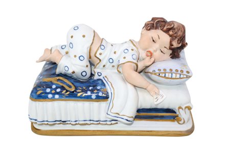 Capodimonte - Bambino disteso a letto