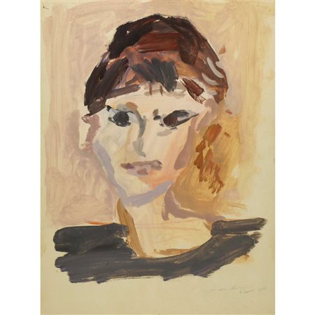 Ernesto Treccani (Milano 1920-Milano 2009)  - Viso di donna, 1960