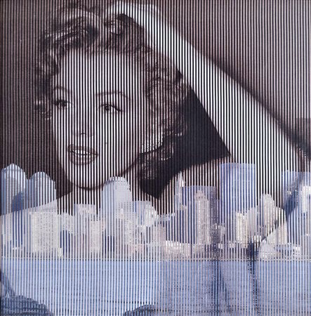 MALIPIERO Brescia 1934 Marilyn 2009 tecnica mista e collage su tavola 47x47...