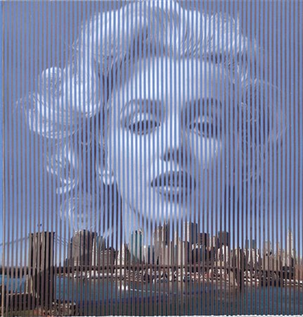 MALIPIERO Brescia 1934 Marilyn Monroe - Ponte di Brooklyn 2013 tecnica mista...