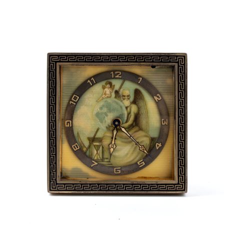  Kienzle (?): Orologio da tavolo Art Déco con smalti. Germania, anni '20 - '30