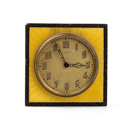 A Schild & Co: Orologio da tavolo Art Déco con smalti. Anni '20 - '30