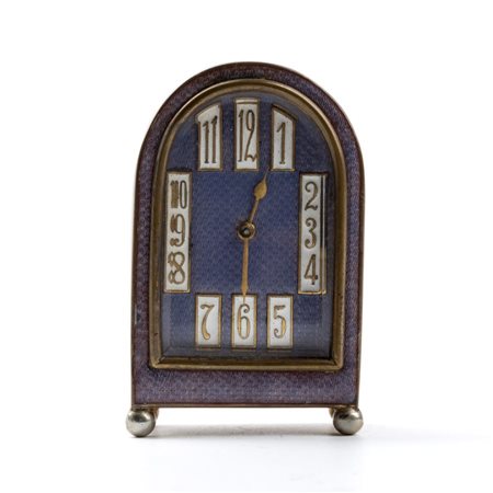  Orologio da tavolo Art Déco con smalti. Anni '20 - '30