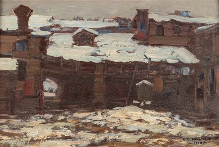 Carlo Costantino Tagliabue (Bresso 1880-Milano 1960)  - Inverno, 1920