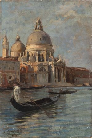 Carlo Cressini (Genova 1864-Milano 1938)  - Venezia, Santa Maria della Salute, 1899