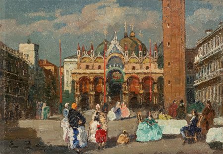 Erma Zago (Bovolone 1880-Milano 1942)  - Venezia, vita a Piazza San Marco