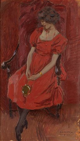 Glauco Cambon (1875-1930)  - Sinfonia in rosso, 1920