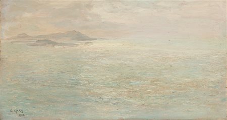 Guglielmo Ciardi (Venezia 1842-1917)  - Alba sul mare, 1904