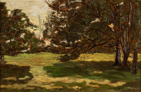 Emma Ciardi (Venezia 1879-1933)  - Il parco - Giardino (studio)