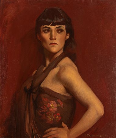 Giovanni Battista Galizzi (Bergamo 1882-1963)  - La Nigra (la modella)